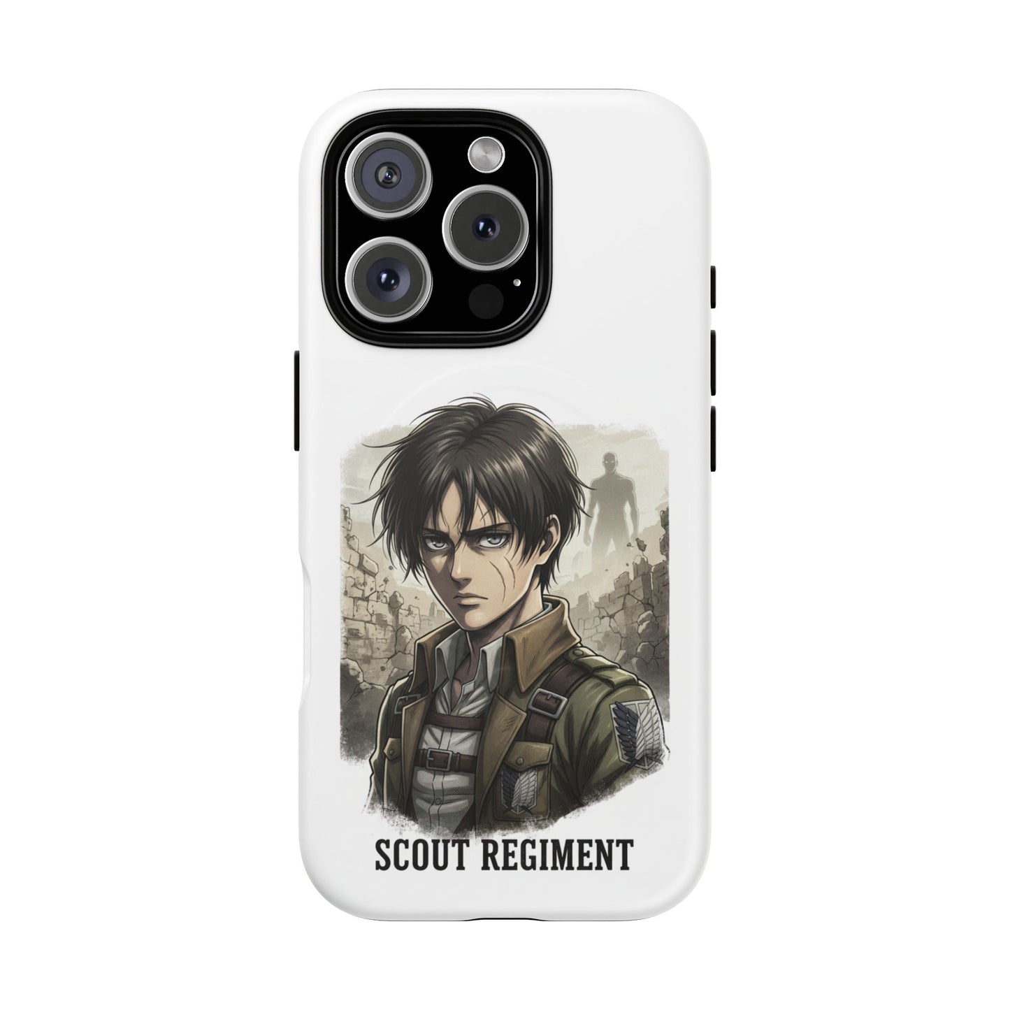 Attack On Titan Tough Magnetic Phone Case — Anime Survey Corps Design