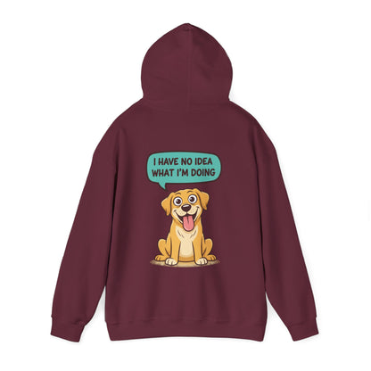Dog Hoodie — "I Have No Idea What I’m Doing" Cute Golden Retriever Pullover