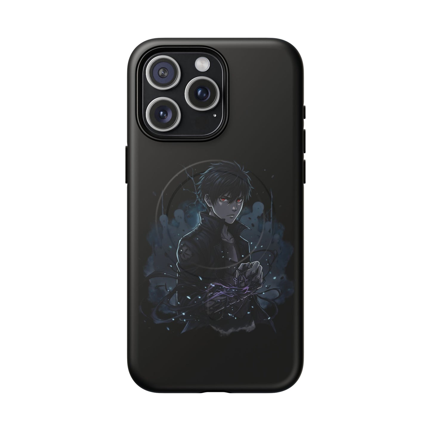 Solo Leveling Magnetic Phone Case — Dark Anime Boy Art, Protective Tough MagCase