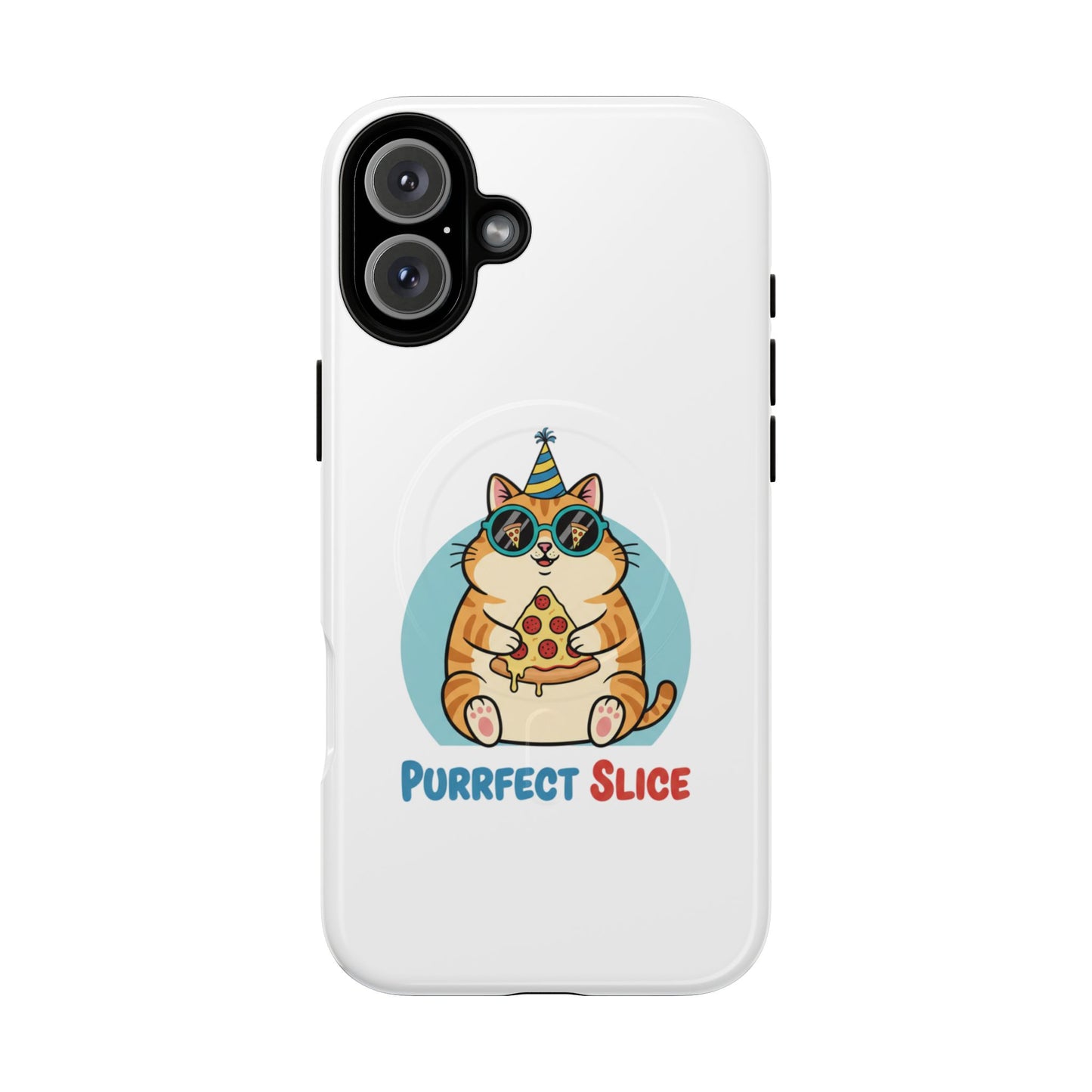 Purrfect Slice Cat Phone Case — Cute Pizza Cat Magnetic Tough Case