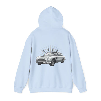 Aston Martin DB5 Retro Car Hoodie — Classic Vintage Sports Car Sweatshirt