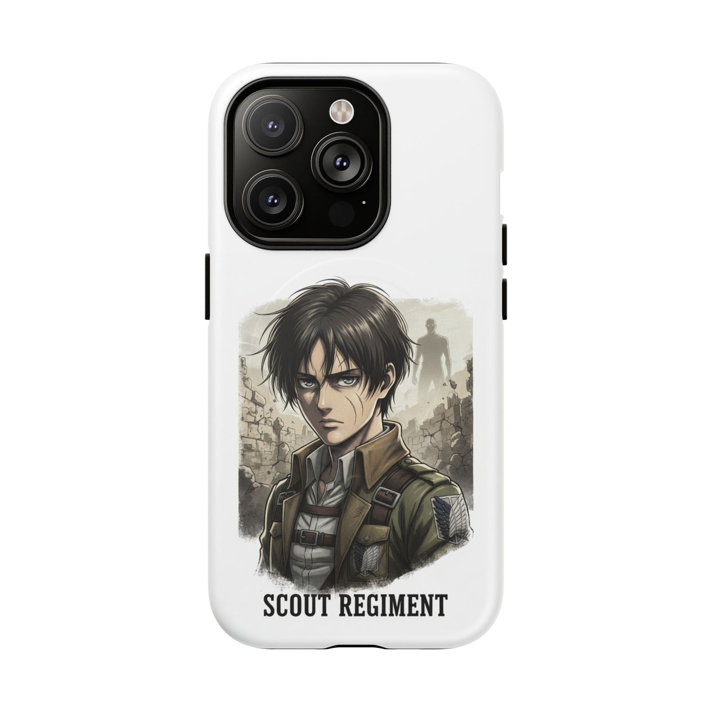 Attack On Titan Tough Magnetic Phone Case — Anime Survey Corps Design
