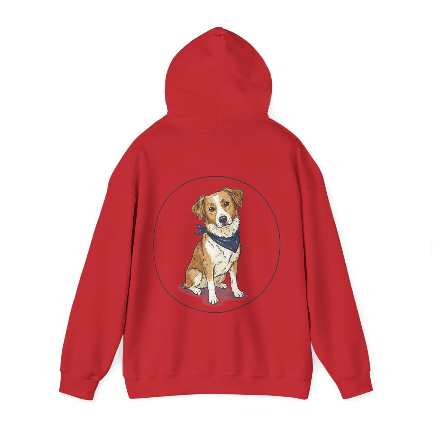 Dog Portrait Hoodie – Watercolor Puppy with Bandana Pullover