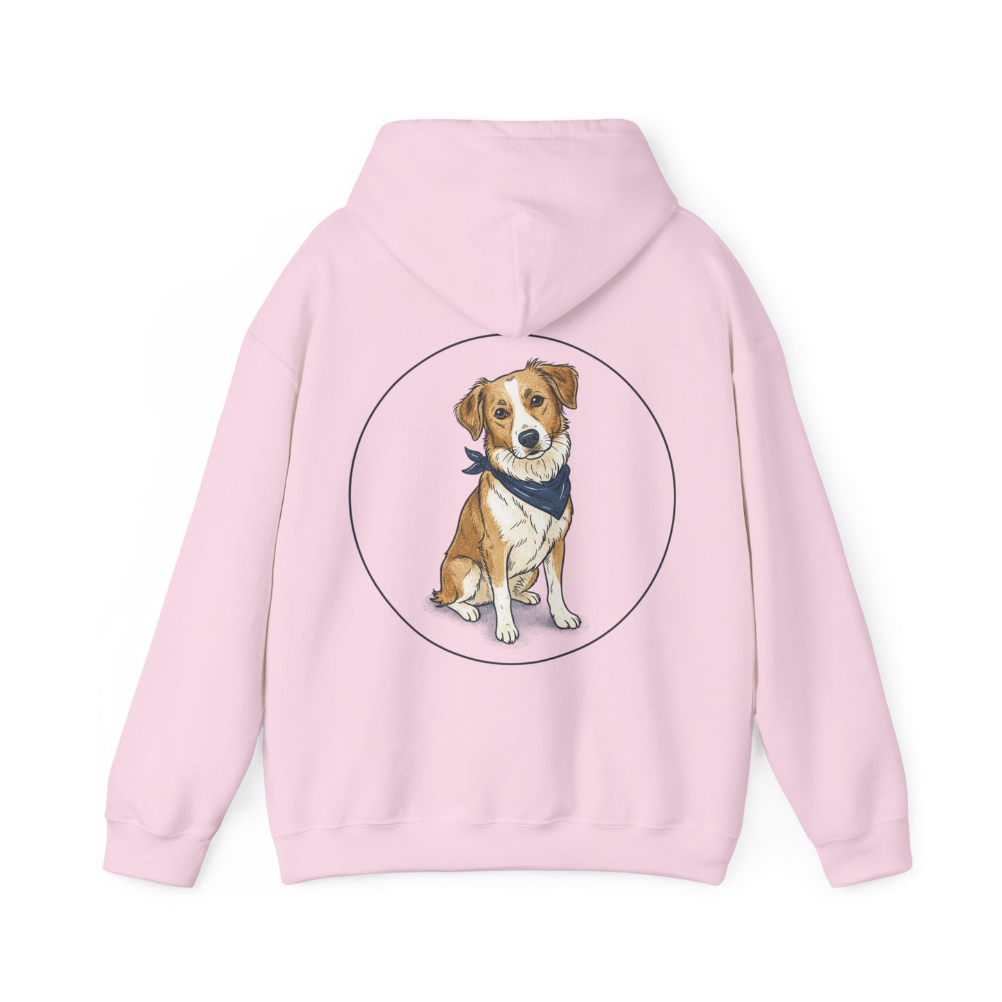 Dog Portrait Hoodie – Watercolor Puppy with Bandana Pullover