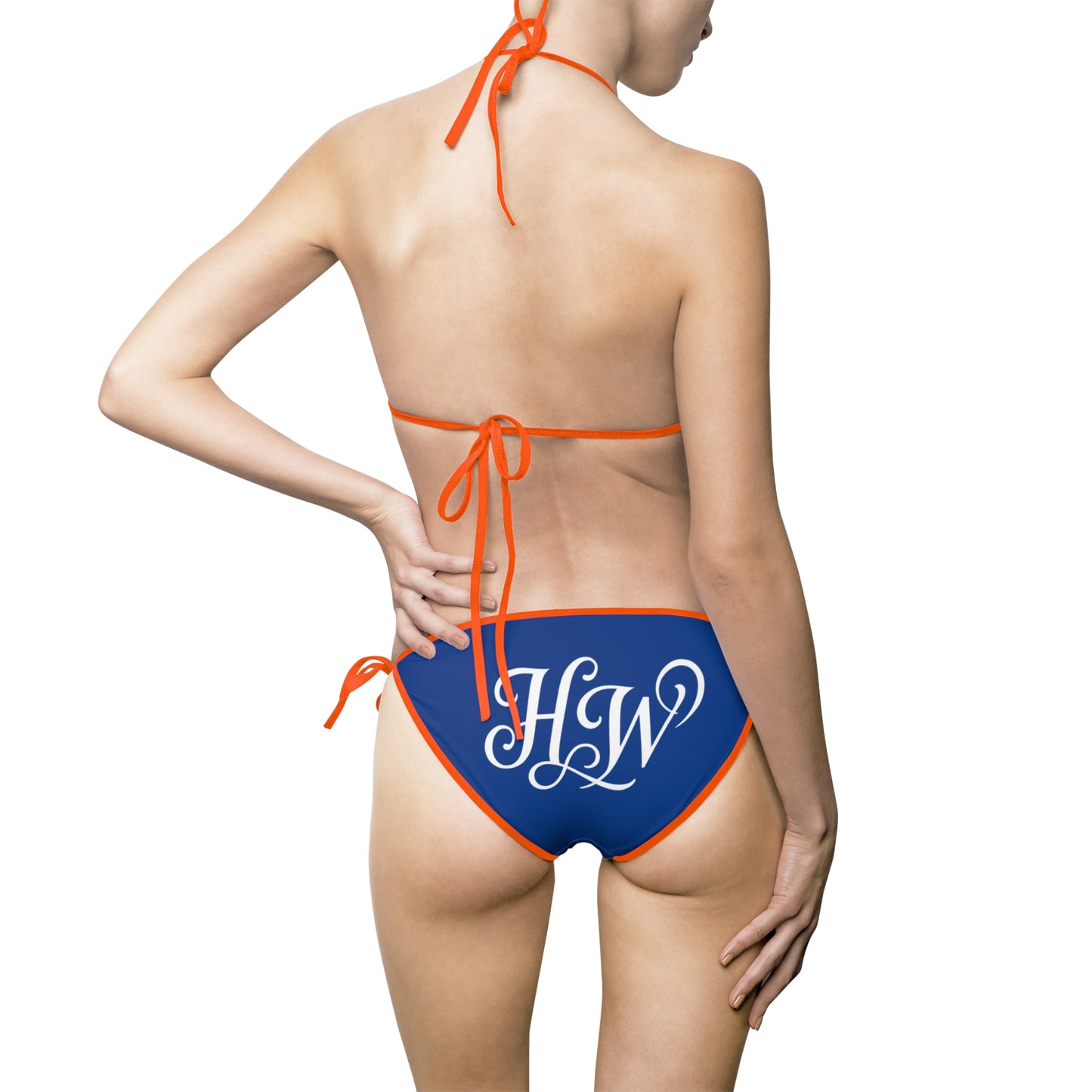 HW Monogram Tie-Side Bikini - Blue