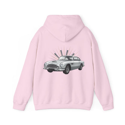 Aston Martin DB5 Retro Car Hoodie — Classic Vintage Sports Car Sweatshirt