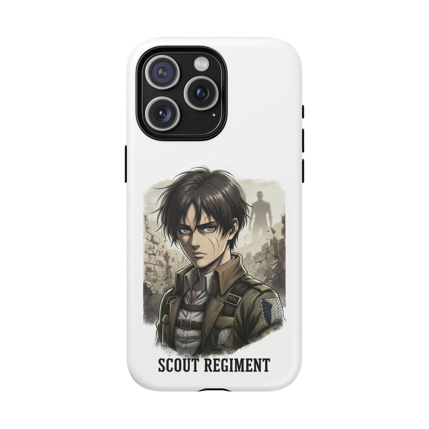 Attack On Titan Tough Magnetic Phone Case — Anime Survey Corps Design