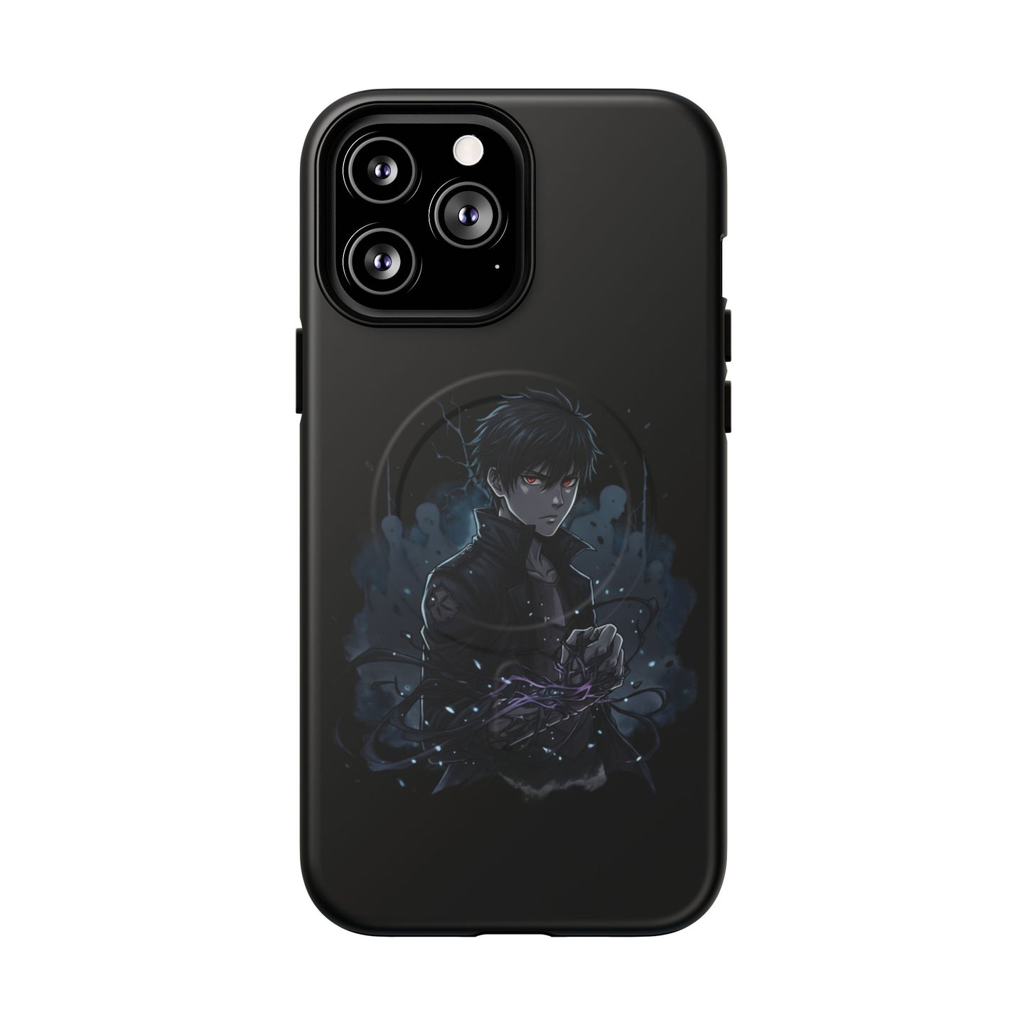 Solo Leveling Magnetic Phone Case — Dark Anime Boy Art, Protective Tough MagCase