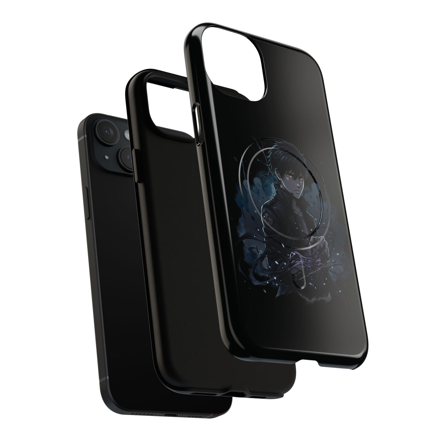 Solo Leveling Magnetic Phone Case — Dark Anime Boy Art, Protective Tough MagCase
