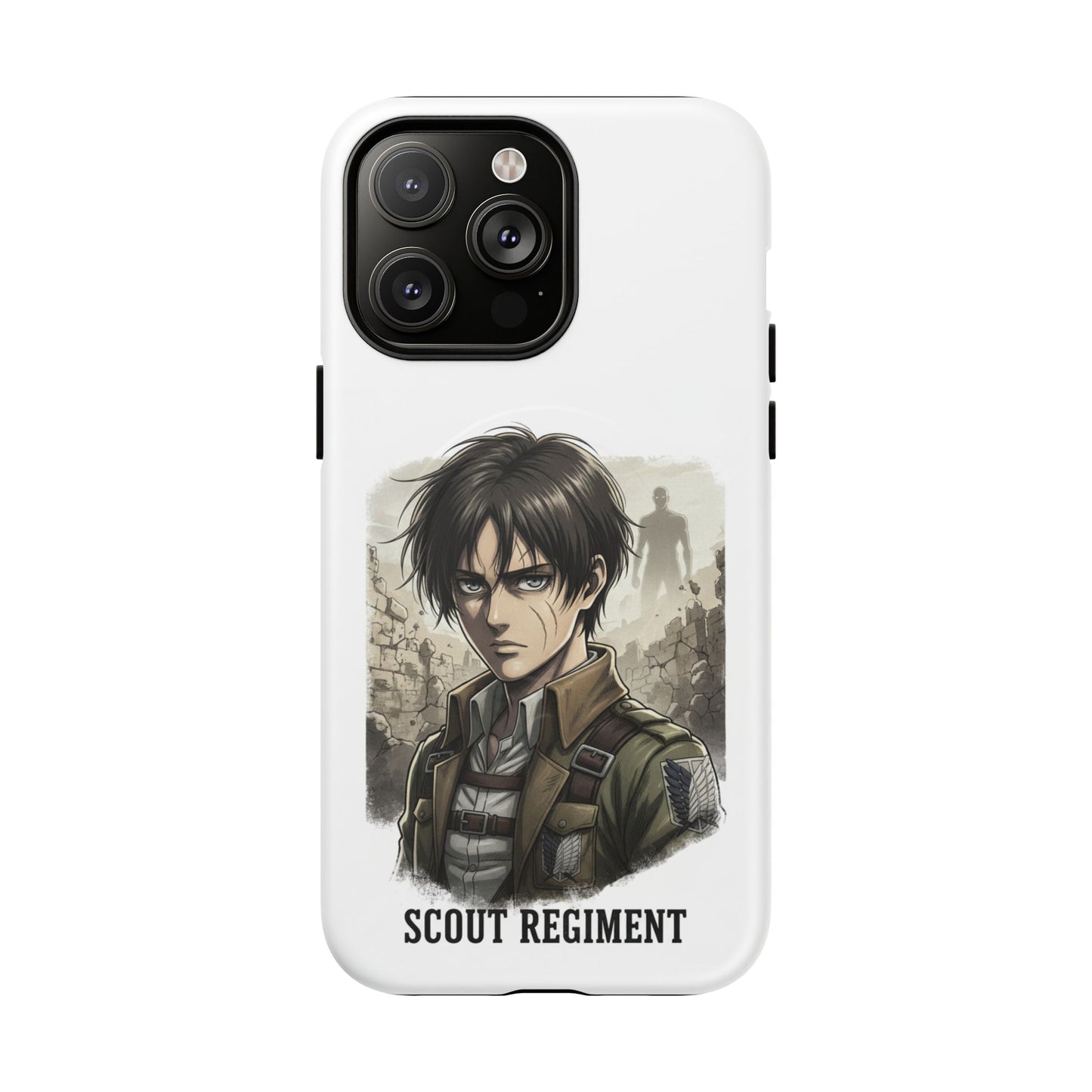 Attack On Titan Tough Magnetic Phone Case — Anime Survey Corps Design