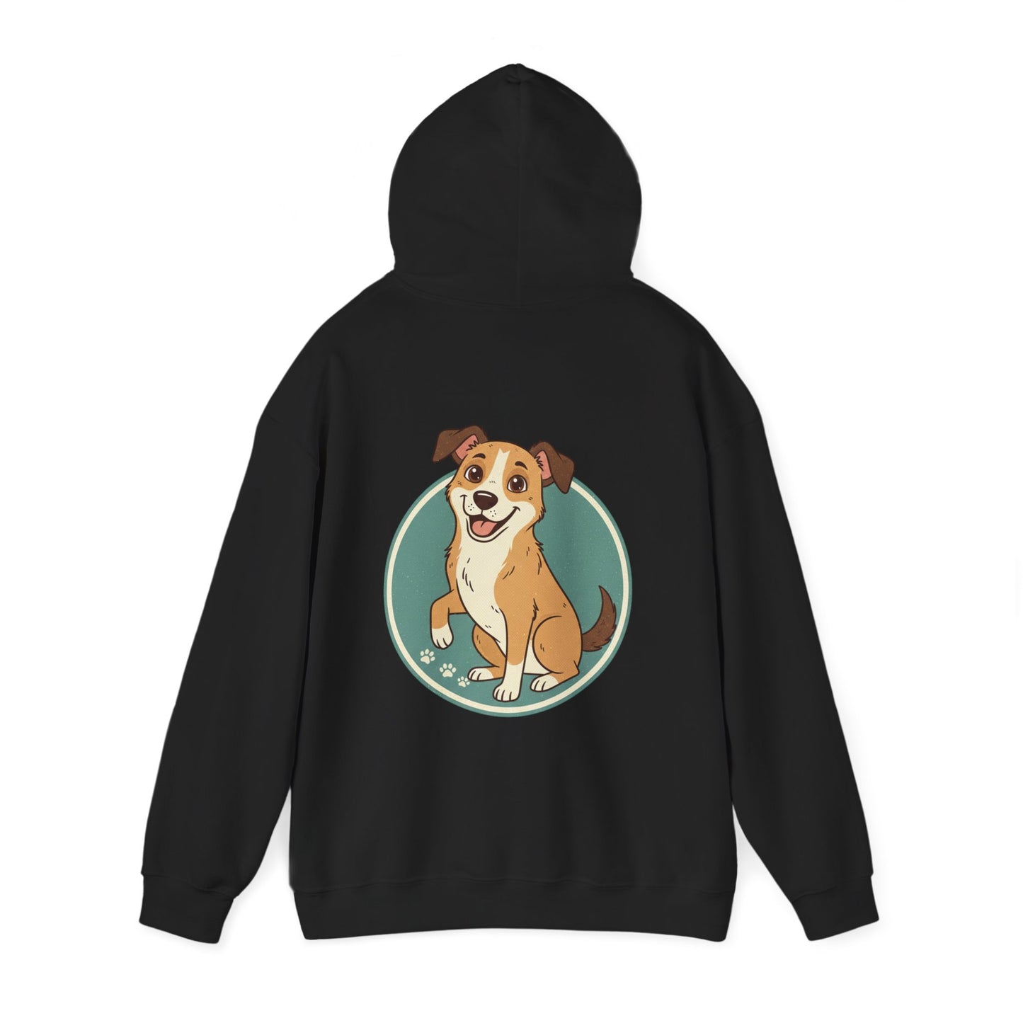 Cute Happy Dog Hoodie – Cartoon Puppy Graphic Pullover for Dog Lovers