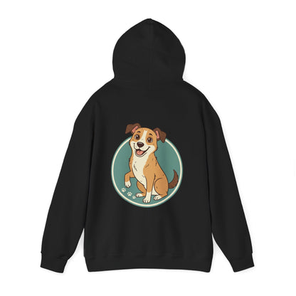 Cute Happy Dog Hoodie – Cartoon Puppy Graphic Pullover for Dog Lovers