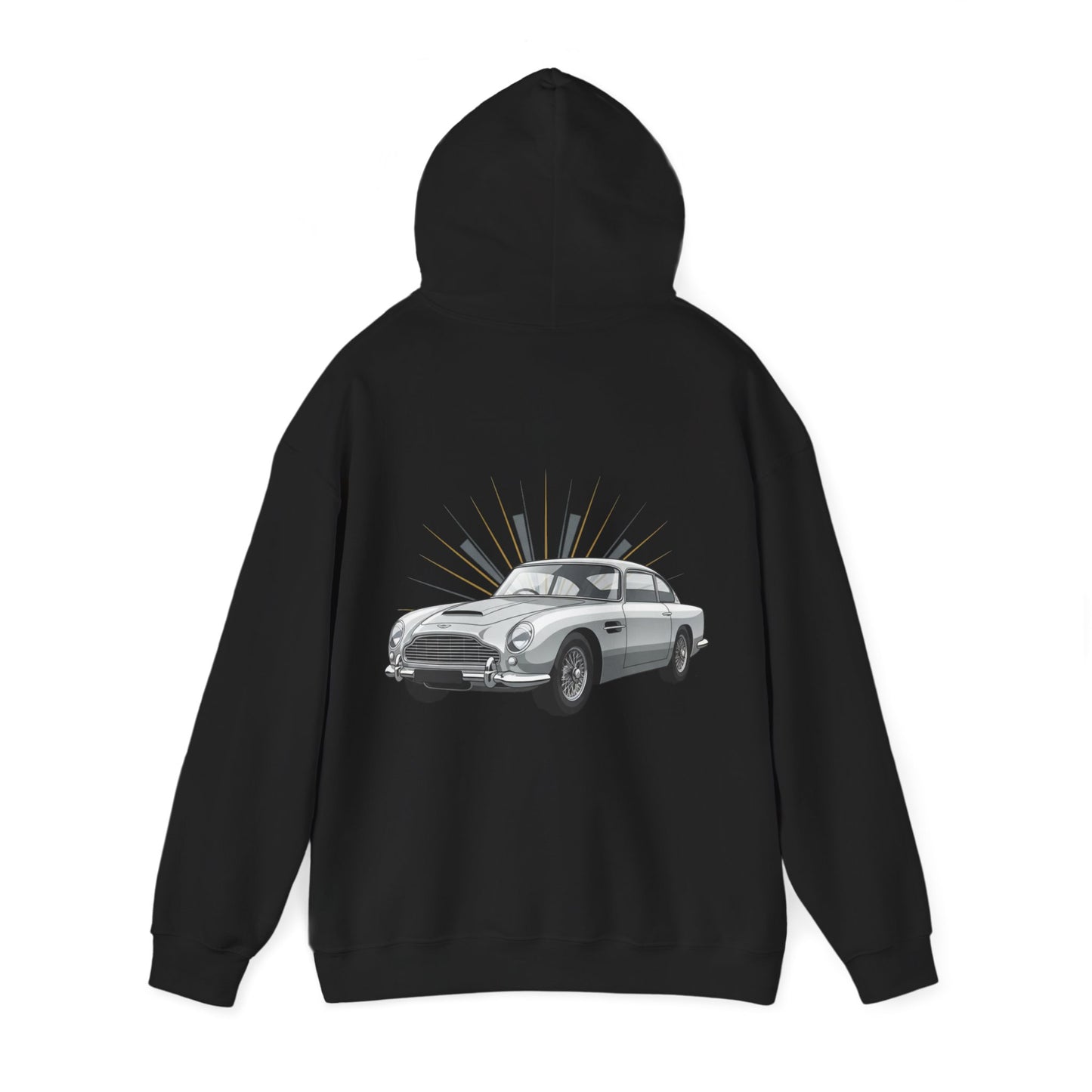 Aston Martin DB5 Retro Car Hoodie — Classic Vintage Sports Car Sweatshirt