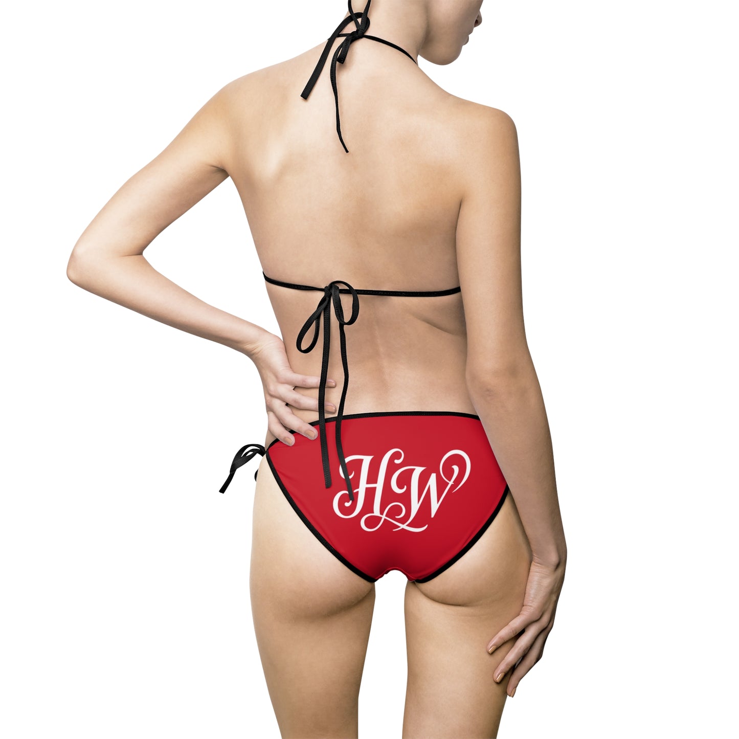 HW Monogram Tie-Side Bikini - Red