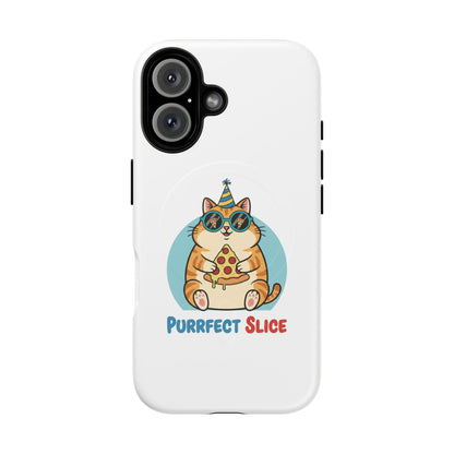 Purrfect Slice Cat Phone Case — Cute Pizza Cat Magnetic Tough Case