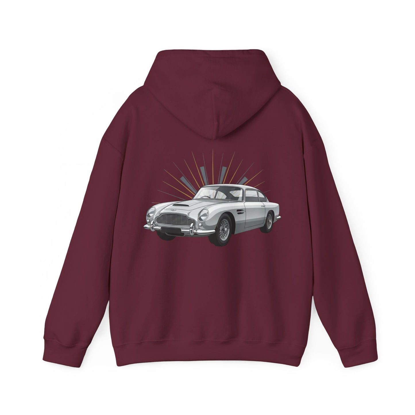 Aston Martin DB5 Retro Car Hoodie — Classic Vintage Sports Car Sweatshirt