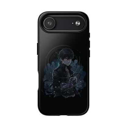 Solo Leveling Magnetic Phone Case — Dark Anime Boy Art, Protective Tough MagCase