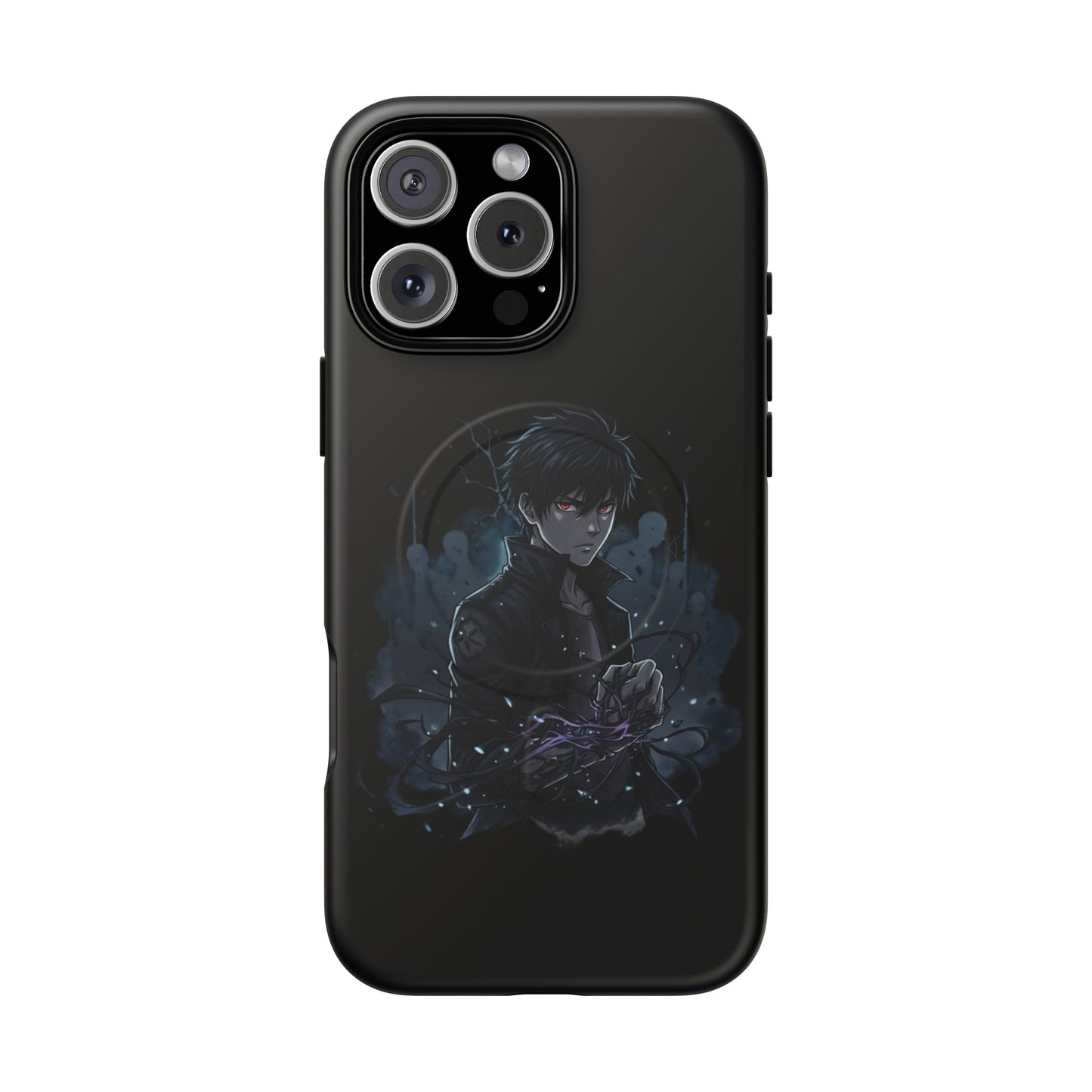 Solo Leveling Magnetic Phone Case — Dark Anime Boy Art, Protective Tough MagCase