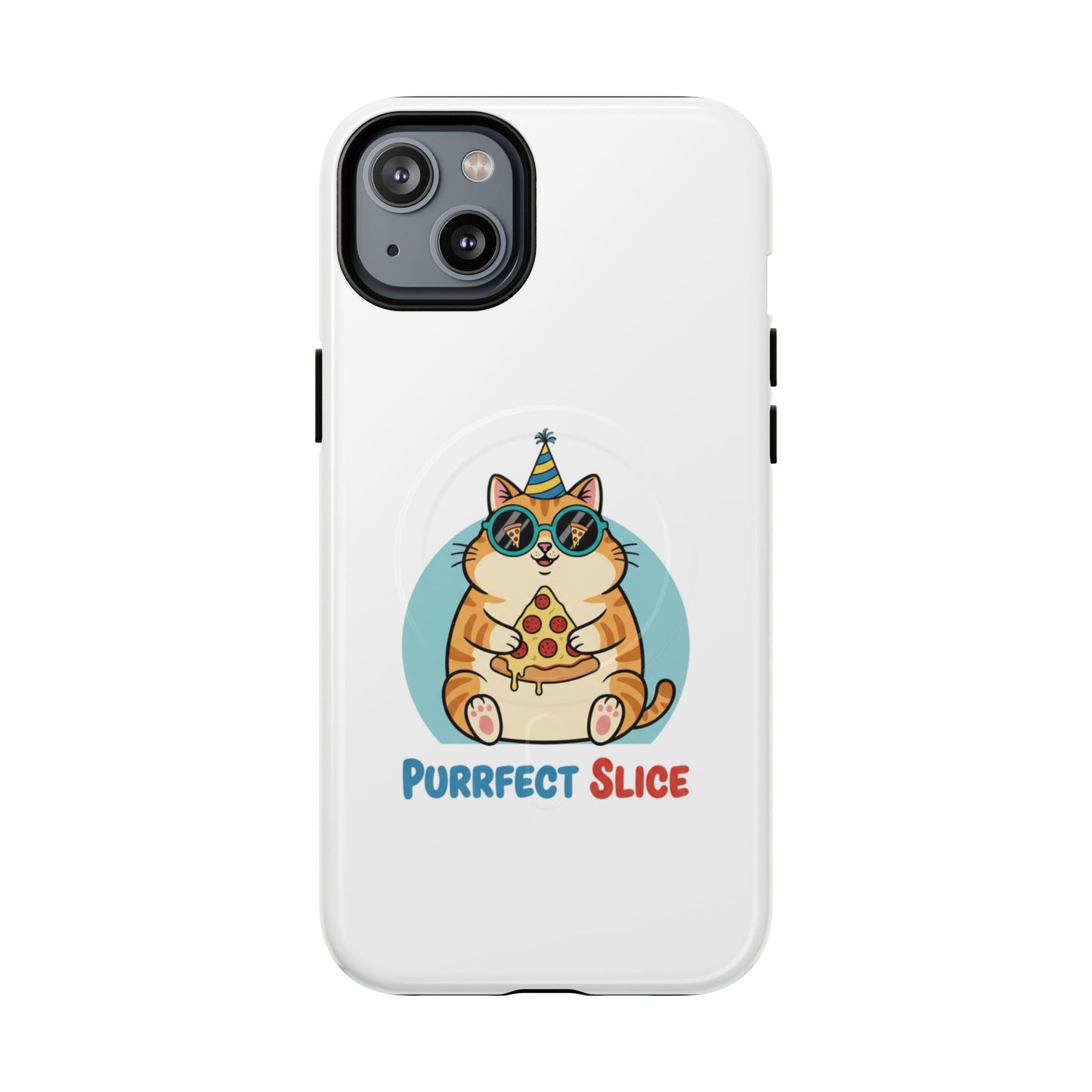 Purrfect Slice Cat Phone Case — Cute Pizza Cat Magnetic Tough Case