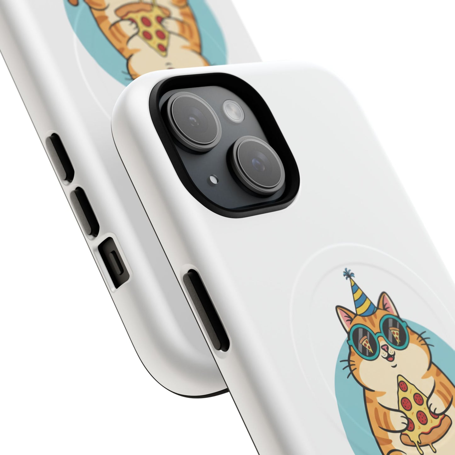 Purrfect Slice Cat Phone Case — Cute Pizza Cat Magnetic Tough Case