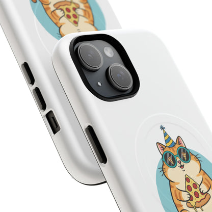 Purrfect Slice Cat Phone Case — Cute Pizza Cat Magnetic Tough Case