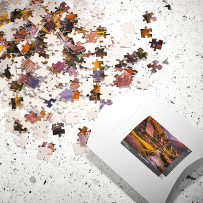 Autumn Mountain Village Jigsaw Puzzle — Scenic 110/252/520/1014-Piece Puzzle