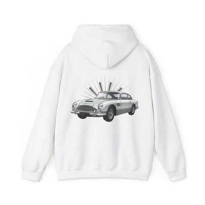 Aston Martin DB5 Retro Car Hoodie — Classic Vintage Sports Car Sweatshirt