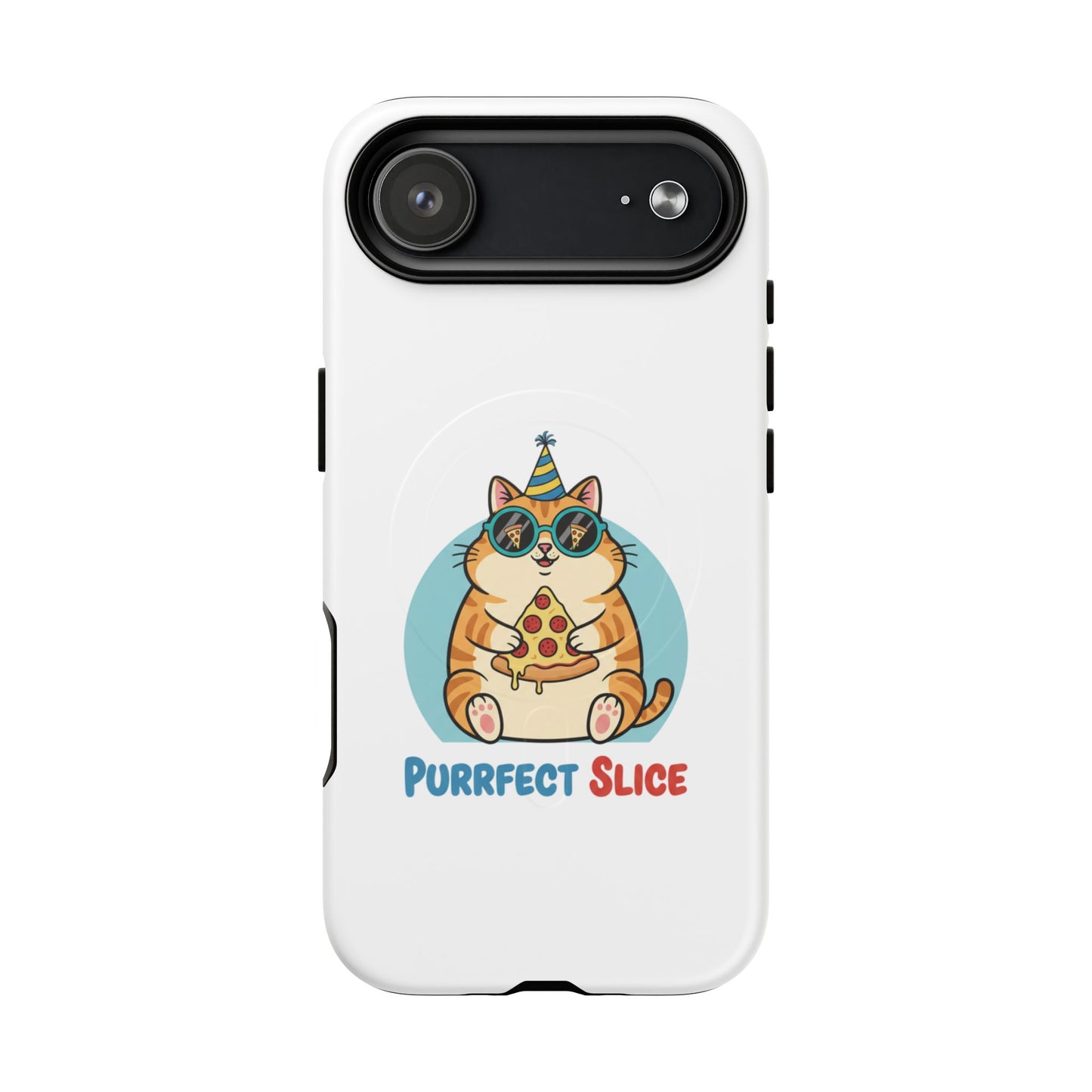 Purrfect Slice Cat Phone Case — Cute Pizza Cat Magnetic Tough Case