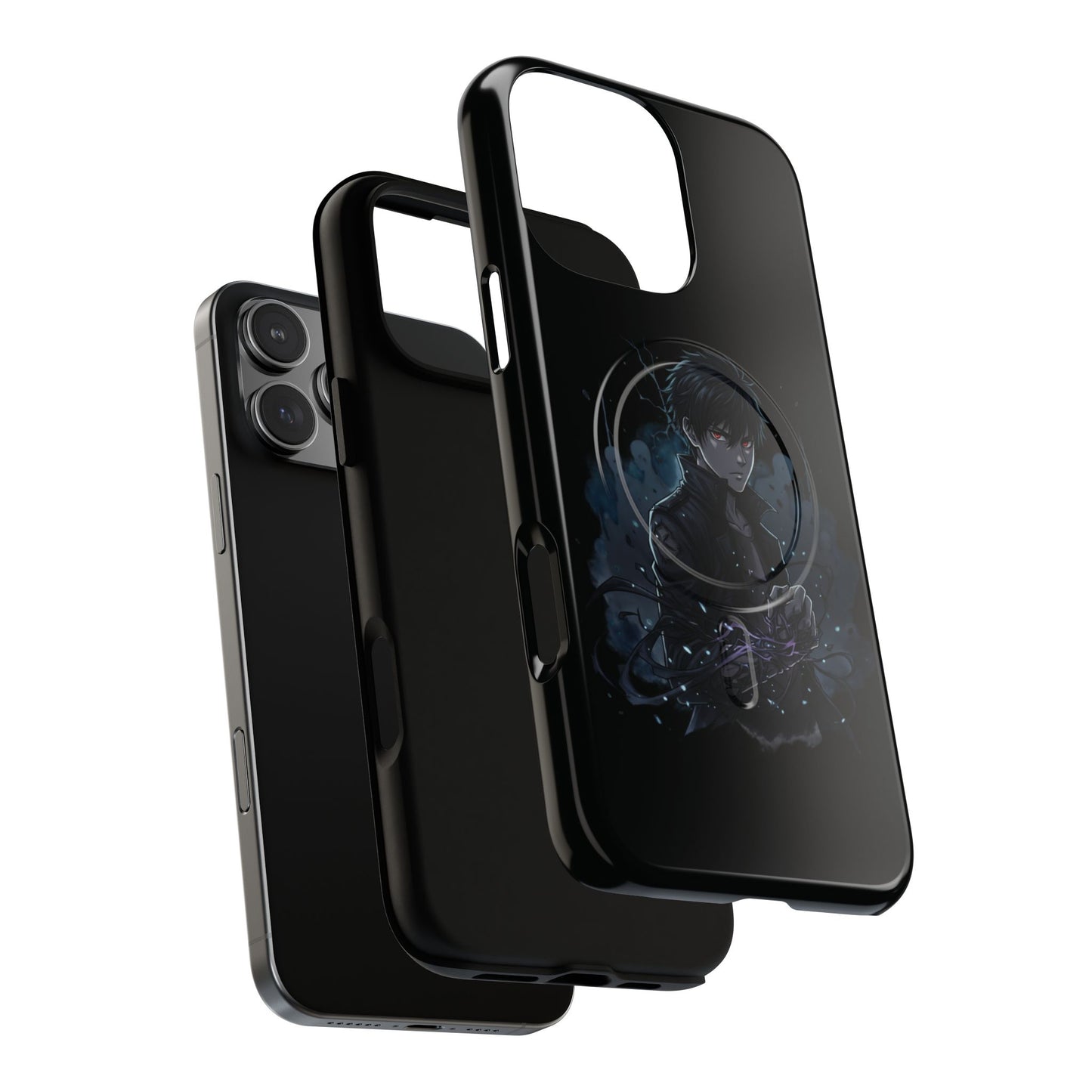 Solo Leveling Magnetic Phone Case — Dark Anime Boy Art, Protective Tough MagCase