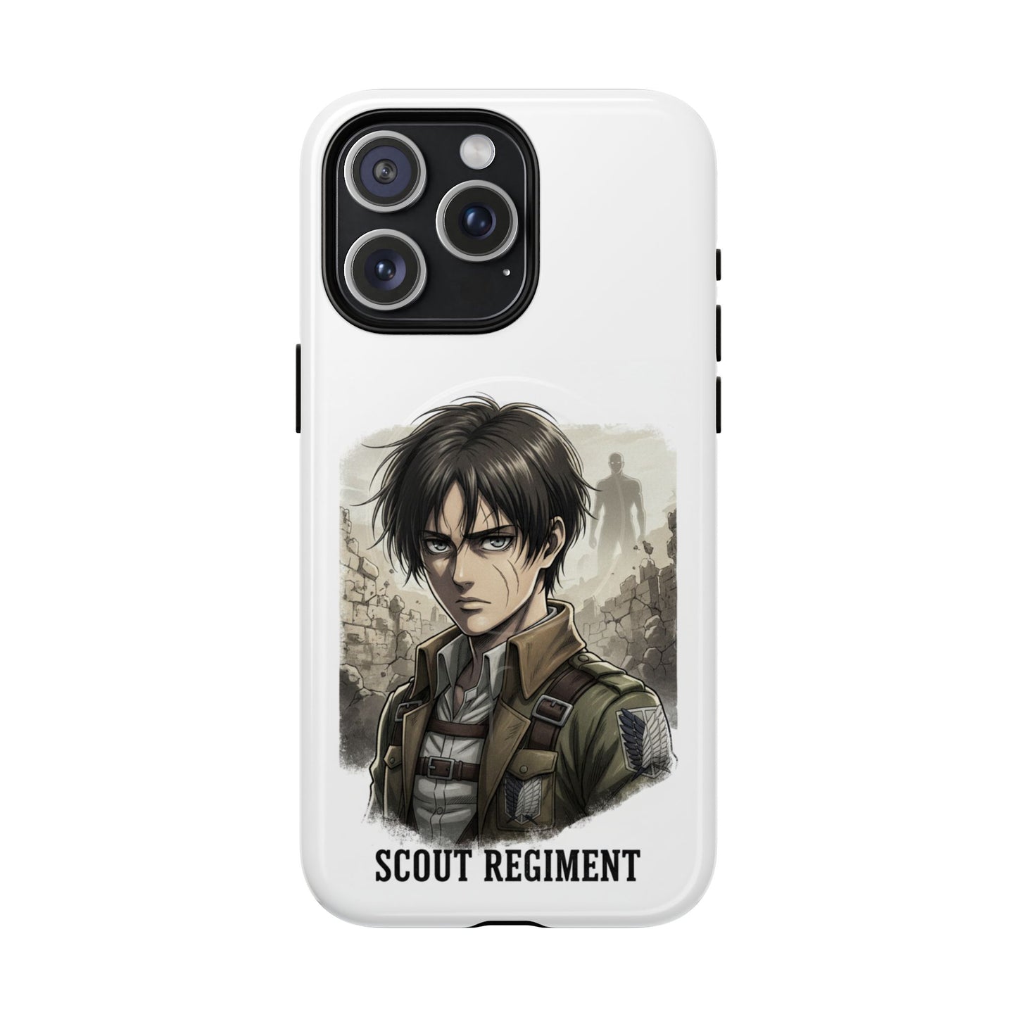 Attack On Titan Tough Magnetic Phone Case — Anime Survey Corps Design