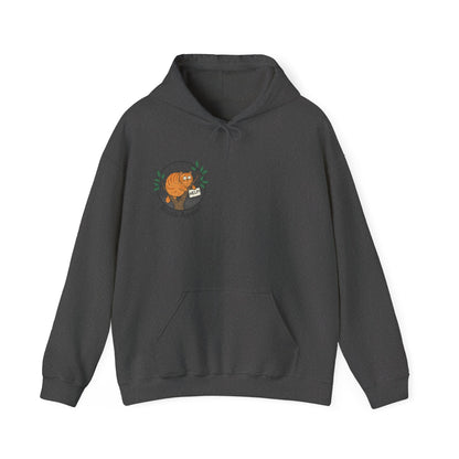'Stuck Again?' Cat Hoodie — Funny Orange Cat in Tree Sweatshirt