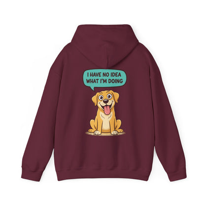 Dog Hoodie — "I Have No Idea What I’m Doing" Cute Golden Retriever Pullover