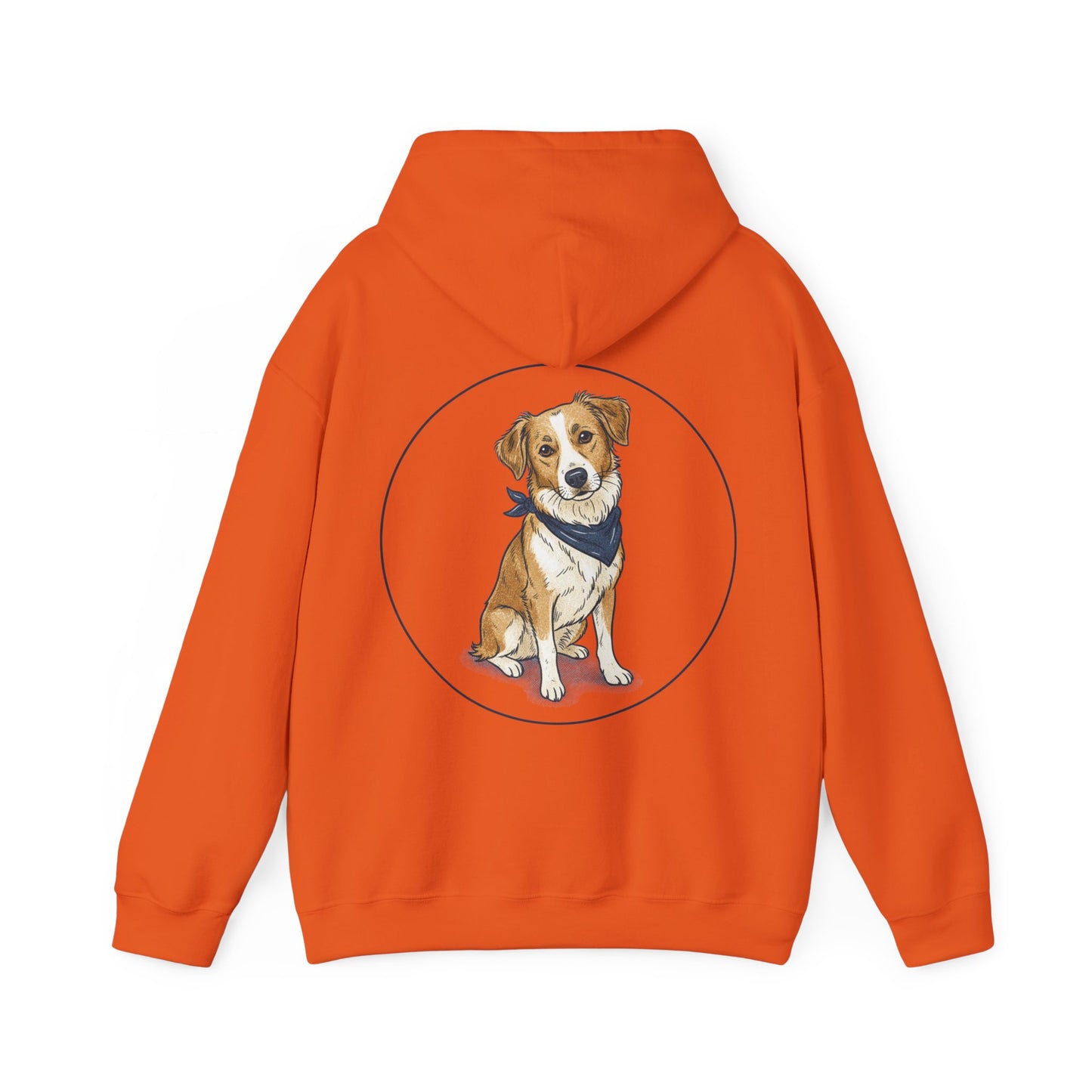 Dog Portrait Hoodie – Watercolor Puppy with Bandana Pullover