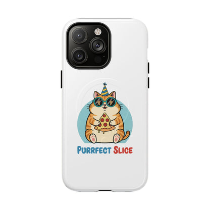 Purrfect Slice Cat Phone Case — Cute Pizza Cat Magnetic Tough Case