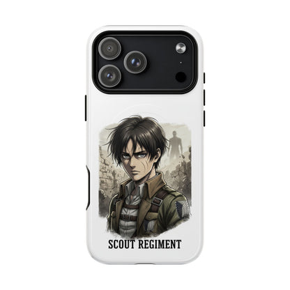 Attack On Titan Tough Magnetic Phone Case — Anime Survey Corps Design