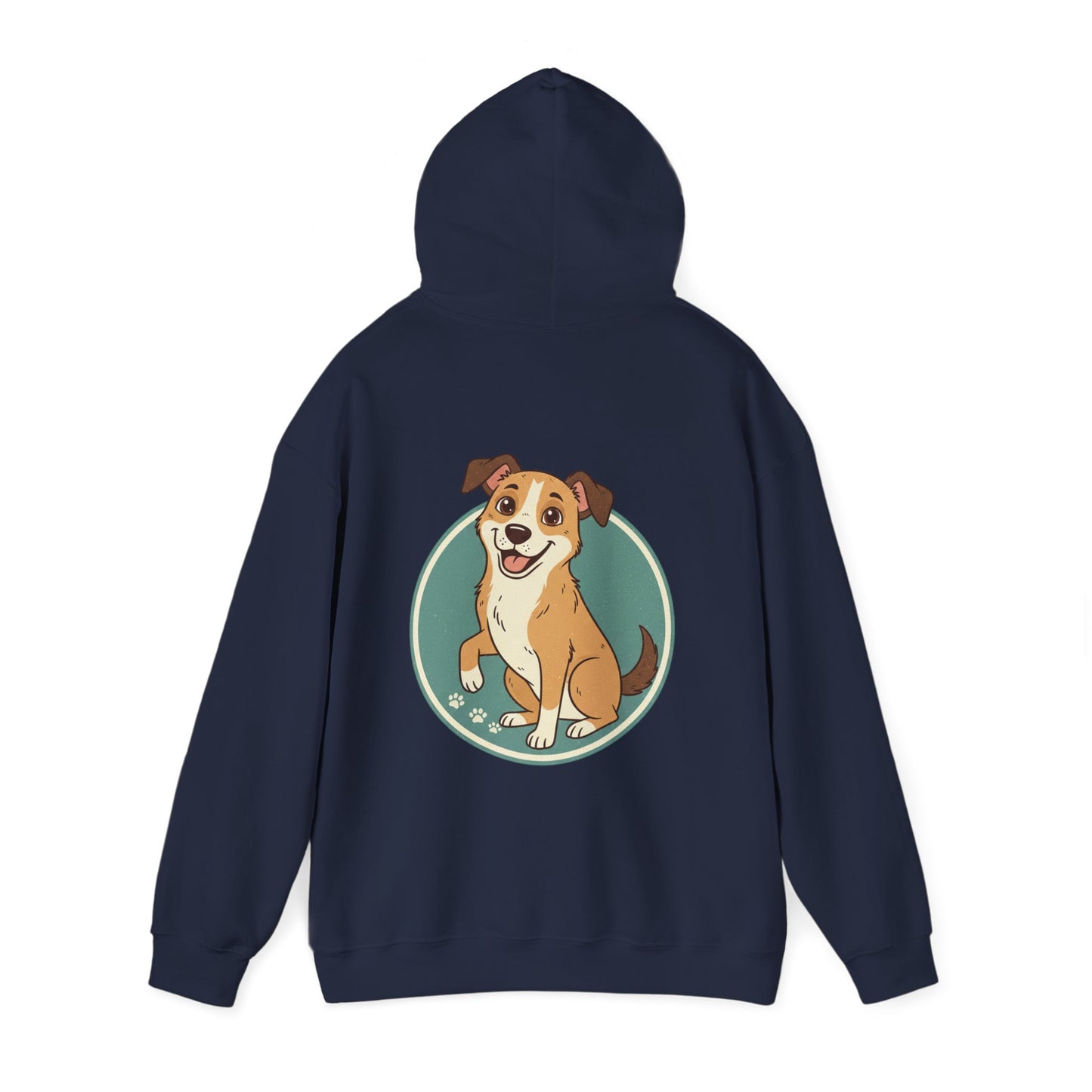 Cute Happy Dog Hoodie – Cartoon Puppy Graphic Pullover for Dog Lovers