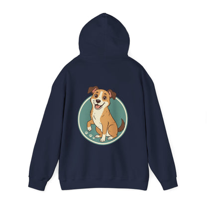 Cute Happy Dog Hoodie – Cartoon Puppy Graphic Pullover for Dog Lovers