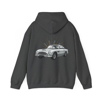 Aston Martin DB5 Retro Car Hoodie — Classic Vintage Sports Car Sweatshirt