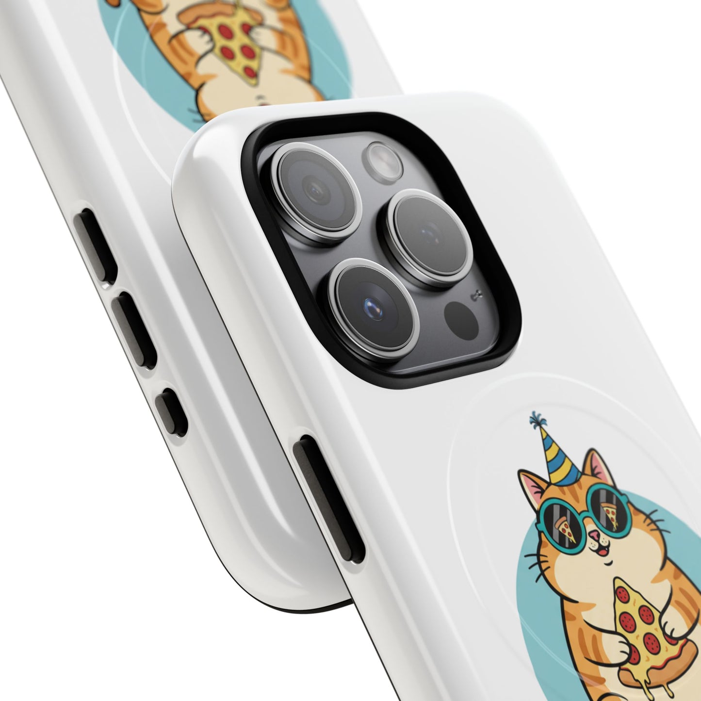Purrfect Slice Cat Phone Case — Cute Pizza Cat Magnetic Tough Case