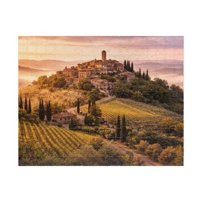 Tuscany Vineyard Sunset Puzzle — Scenic 110/252/520/1014‑Piece Jigsaw