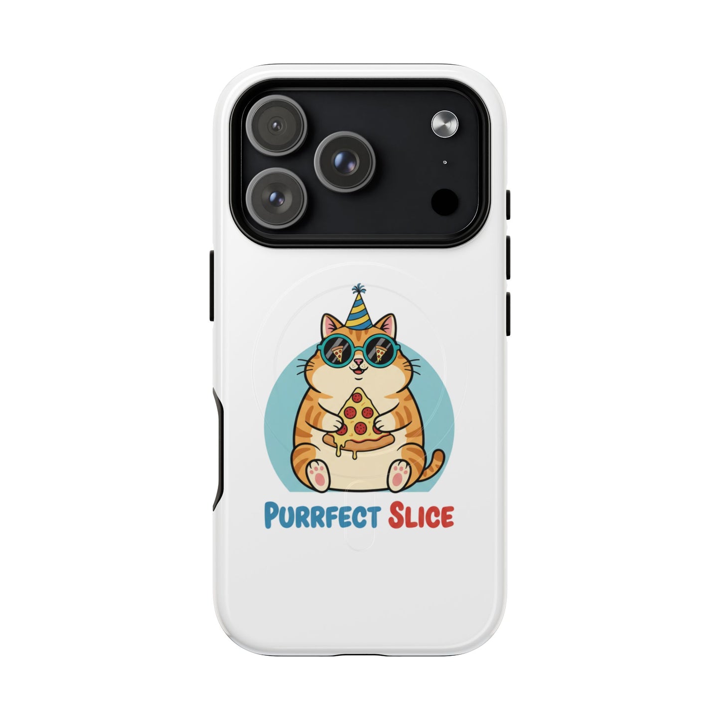 Purrfect Slice Cat Phone Case — Cute Pizza Cat Magnetic Tough Case