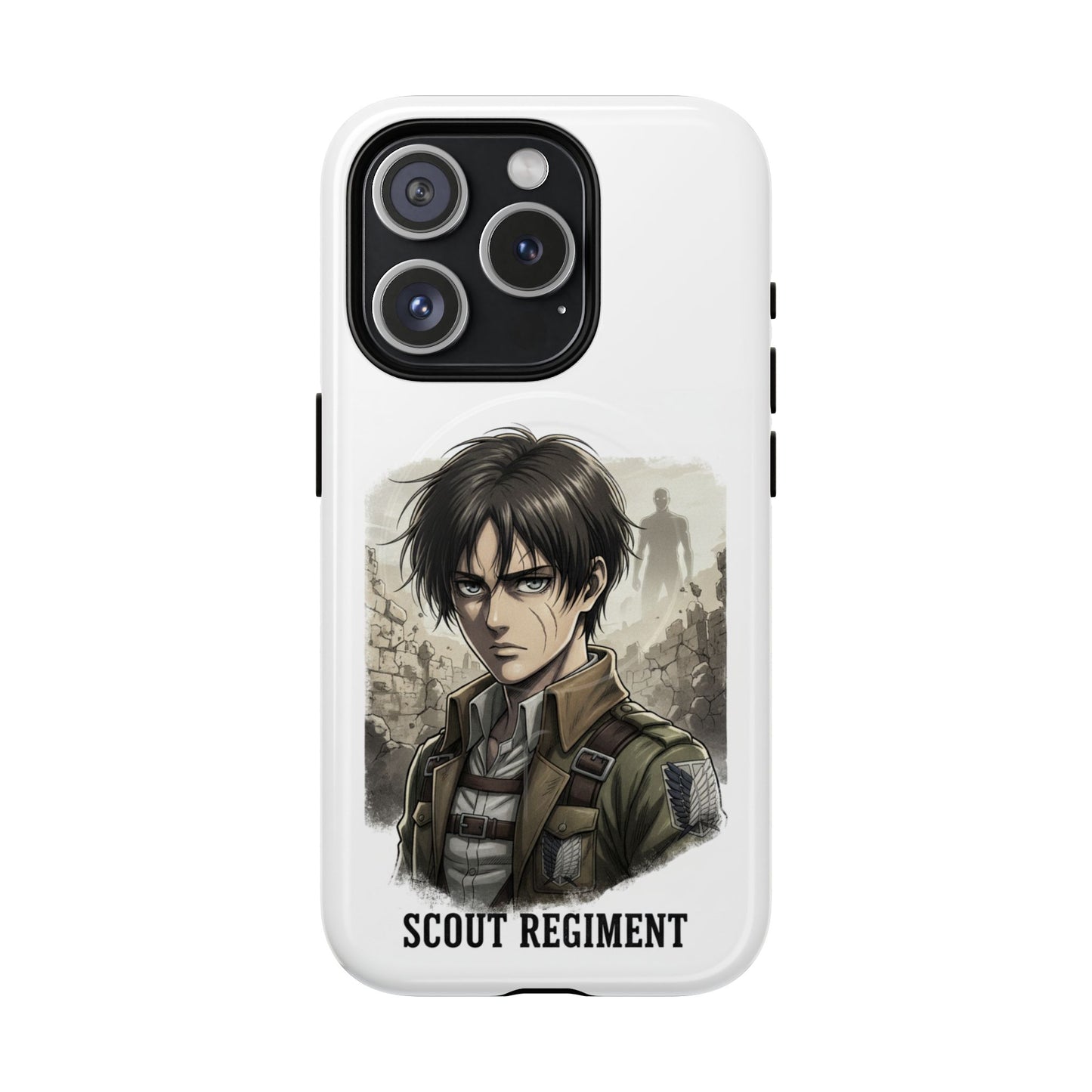 Attack On Titan Tough Magnetic Phone Case — Anime Survey Corps Design