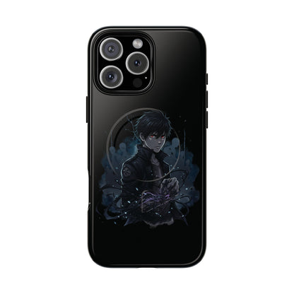 Solo Leveling Magnetic Phone Case — Dark Anime Boy Art, Protective Tough MagCase