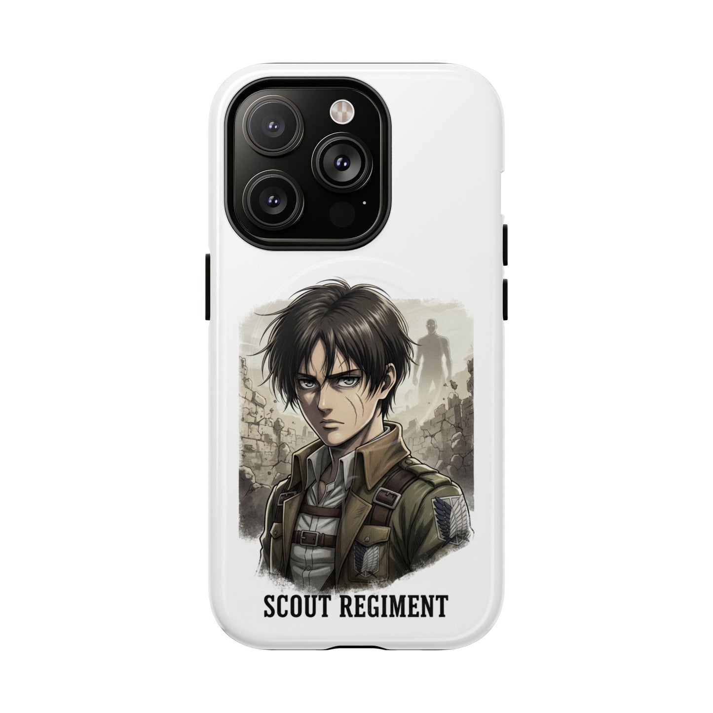 Attack On Titan Tough Magnetic Phone Case — Anime Survey Corps Design