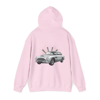 Aston Martin DB5 Retro Car Hoodie — Classic Vintage Sports Car Sweatshirt