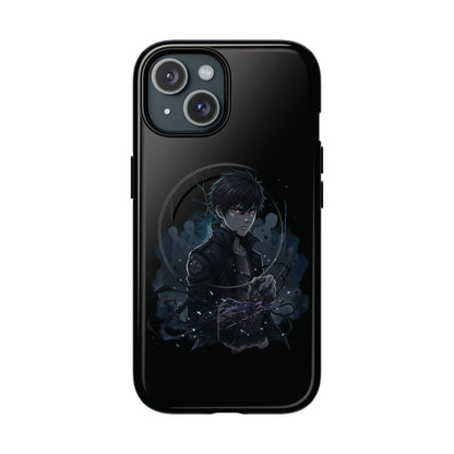 Solo Leveling Magnetic Phone Case — Dark Anime Boy Art, Protective Tough MagCase