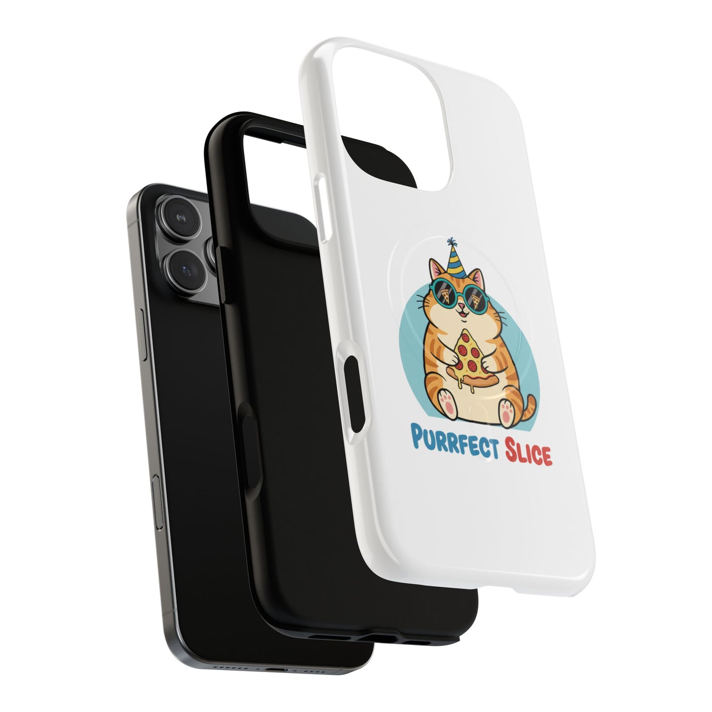 Purrfect Slice Cat Phone Case — Cute Pizza Cat Magnetic Tough Case