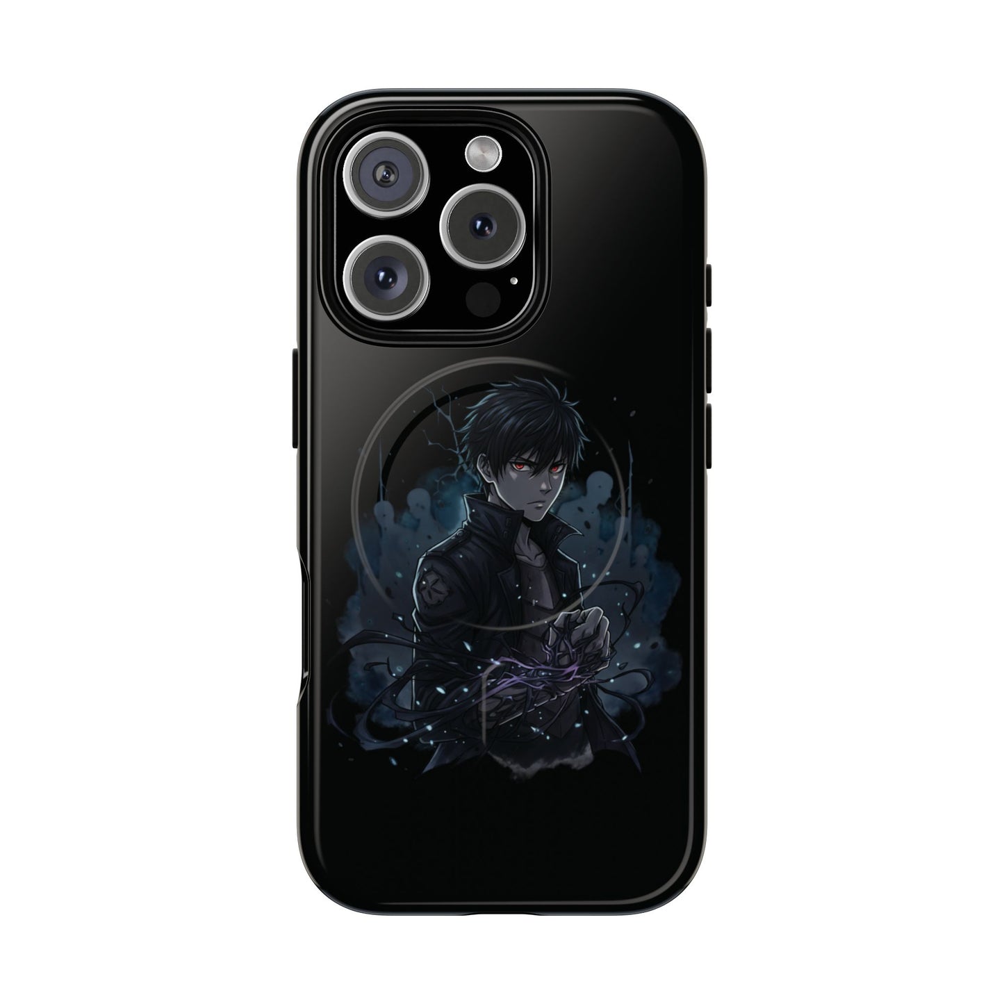 Solo Leveling Magnetic Phone Case — Dark Anime Boy Art, Protective Tough MagCase