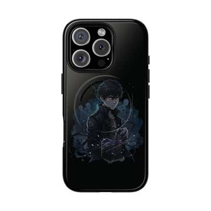 Solo Leveling Magnetic Phone Case — Dark Anime Boy Art, Protective Tough MagCase