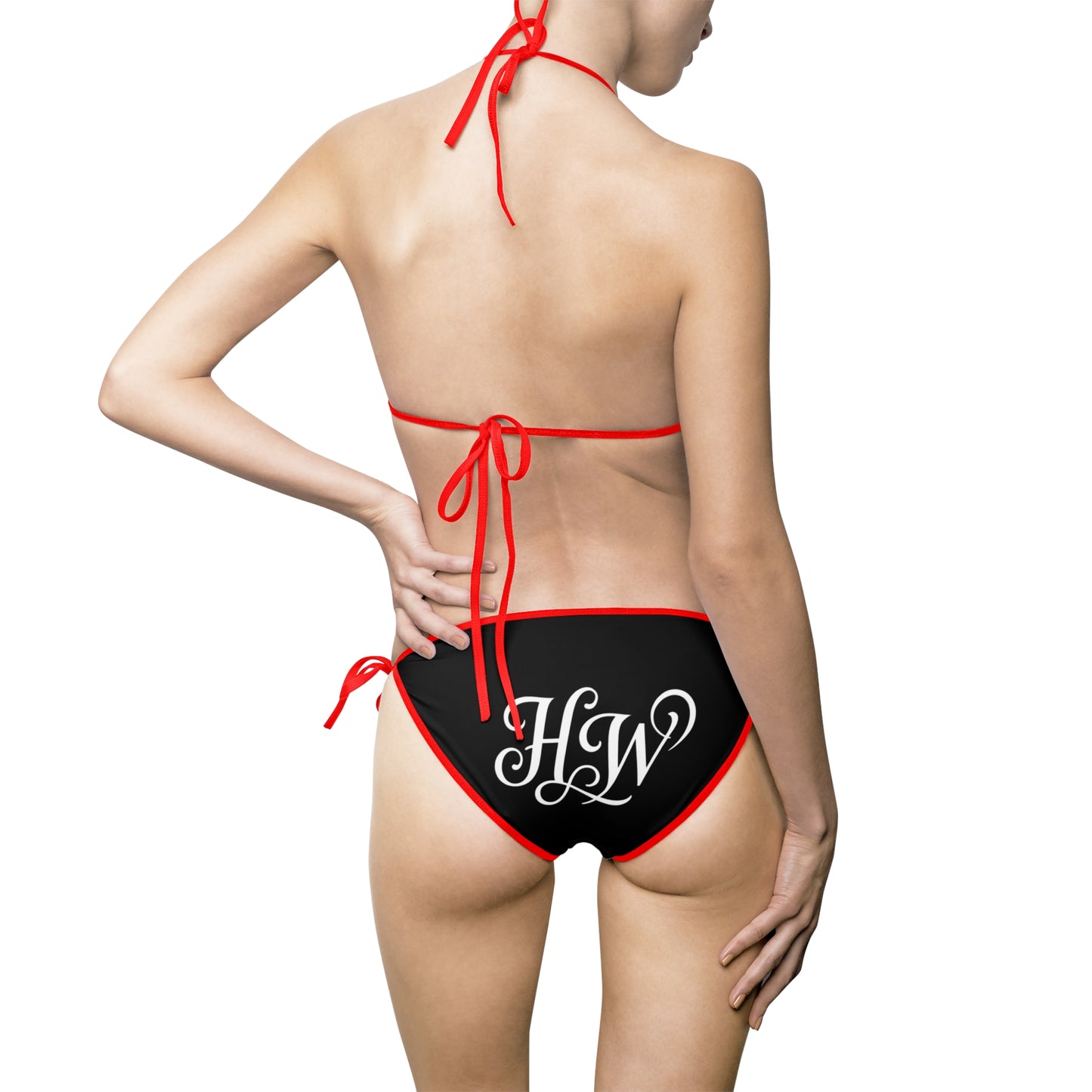 HW Monogram Tie-Side Bikini - Black